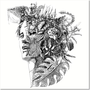 Plant Monster Girl - Dryad Close Up Posters and Art